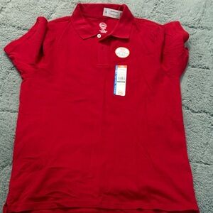 Wonder Nation Bright Red Kids Polo size 18 Husky